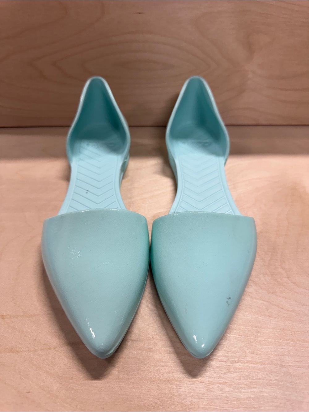Native Shoes Women's Pointed D'Orsay Flats in Aqua Blue